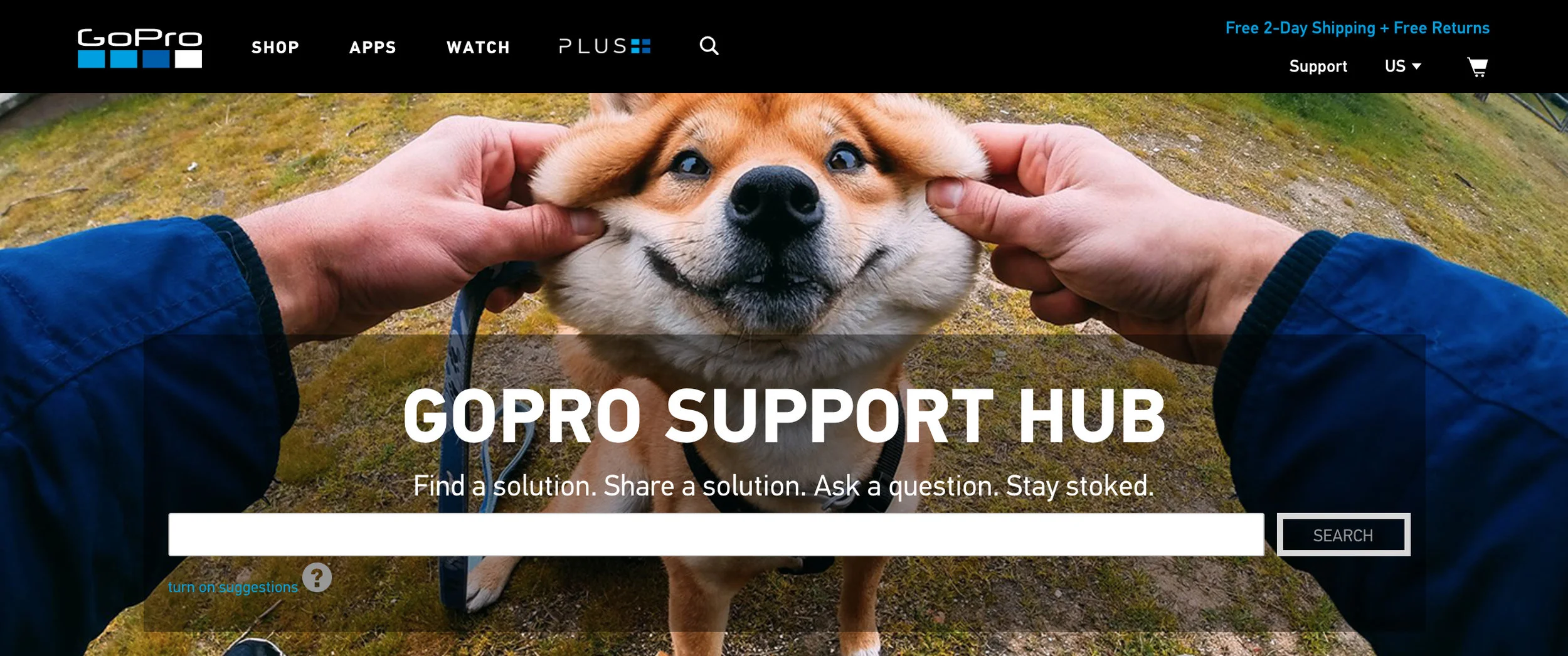 Current Support Hub page is buried inside the Support menu.