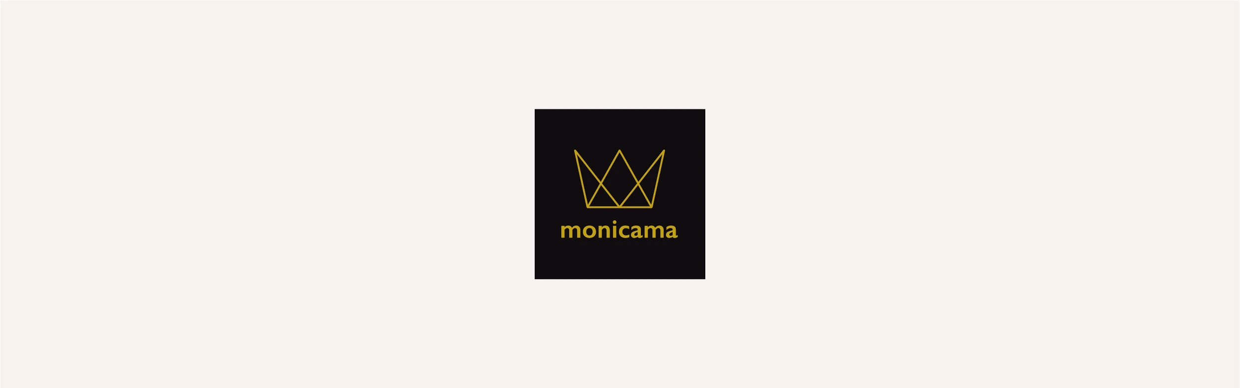 monicama master logo, white on black