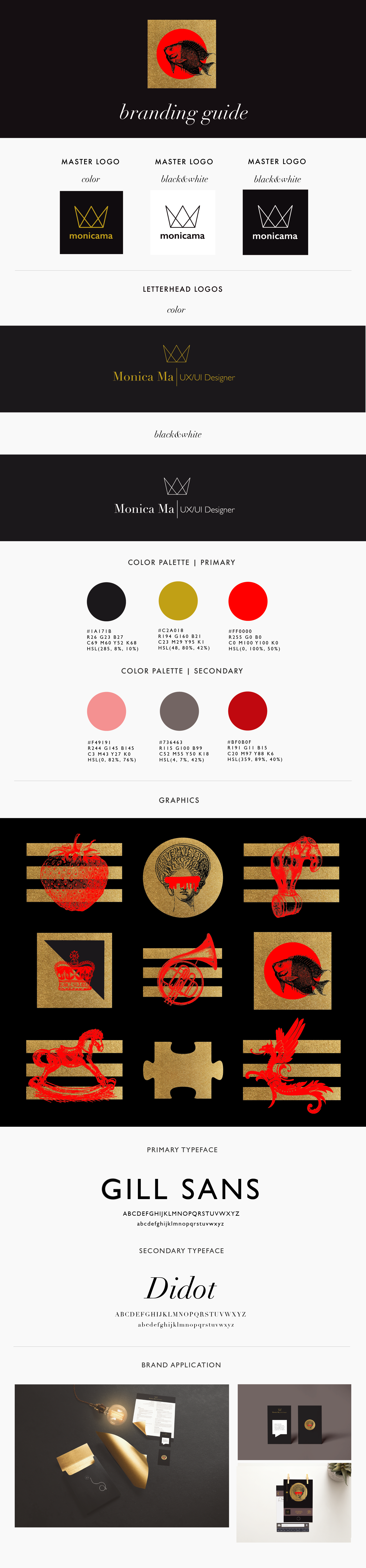 Branding guide for monicama brand