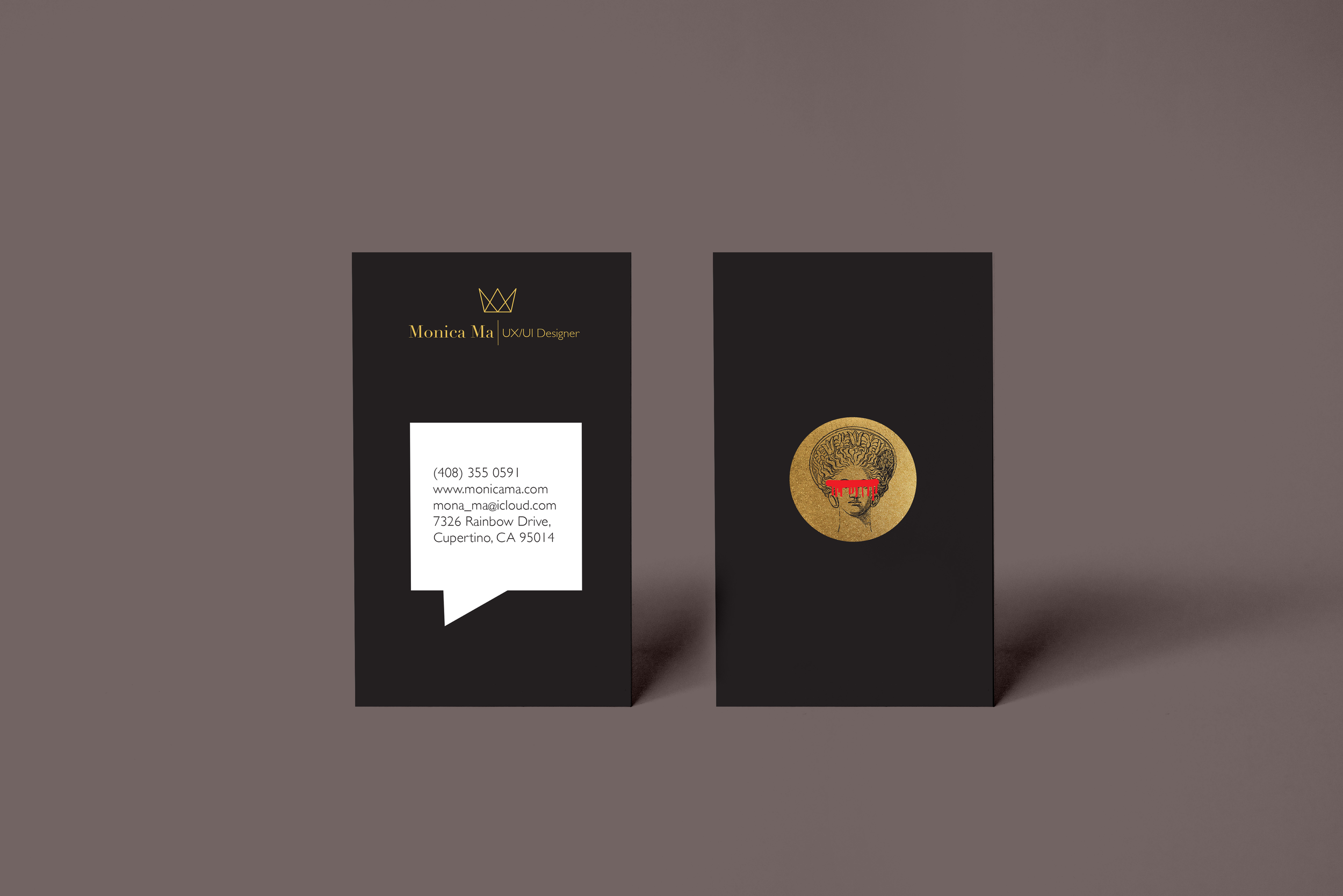 Business cards, monicama brand