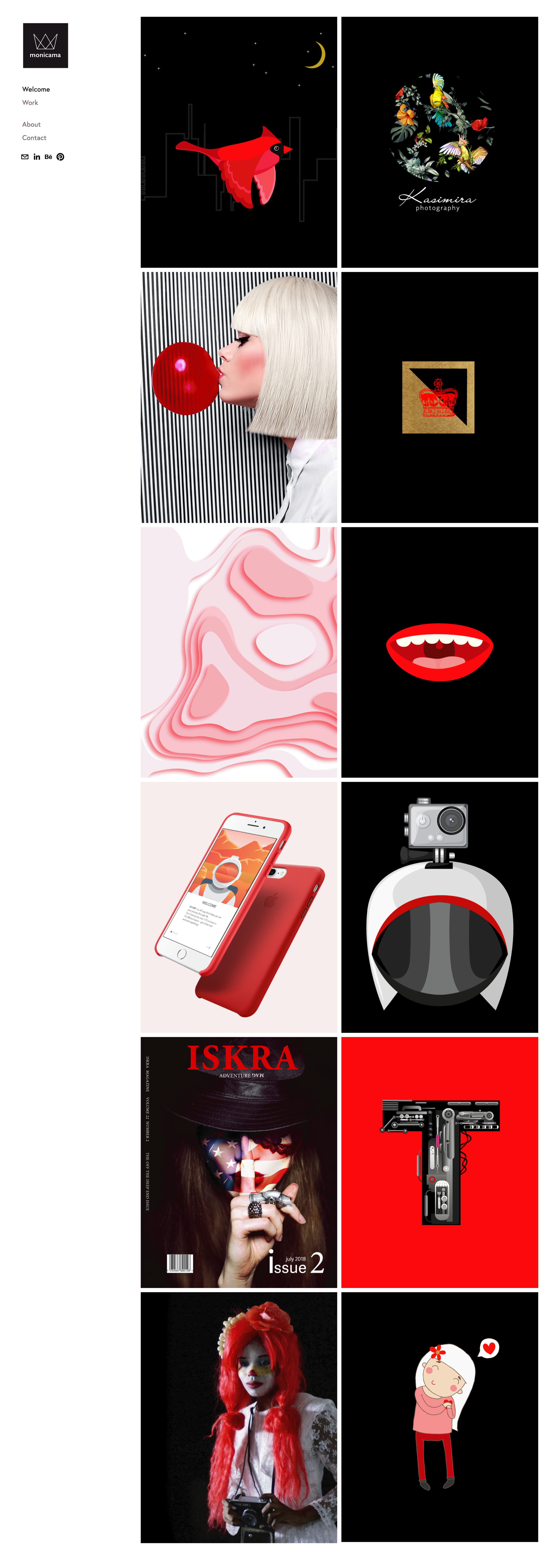 Landing Page for monicama Website 2.0