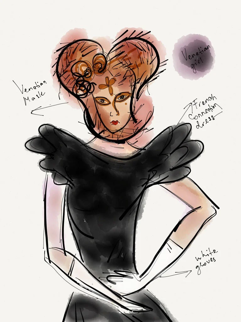 A Sketch of a Vanetial Girl character, Juicy Couture Spec Commercial