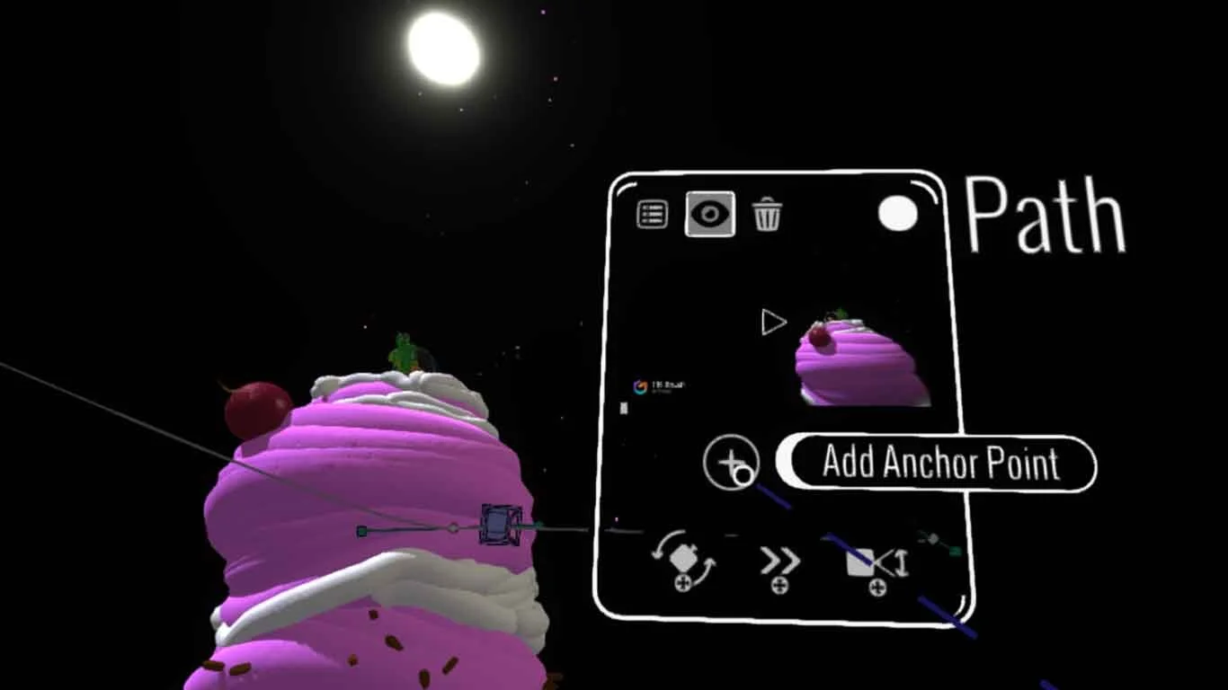 Camera Path panel with the renamed Add Anchor point tool