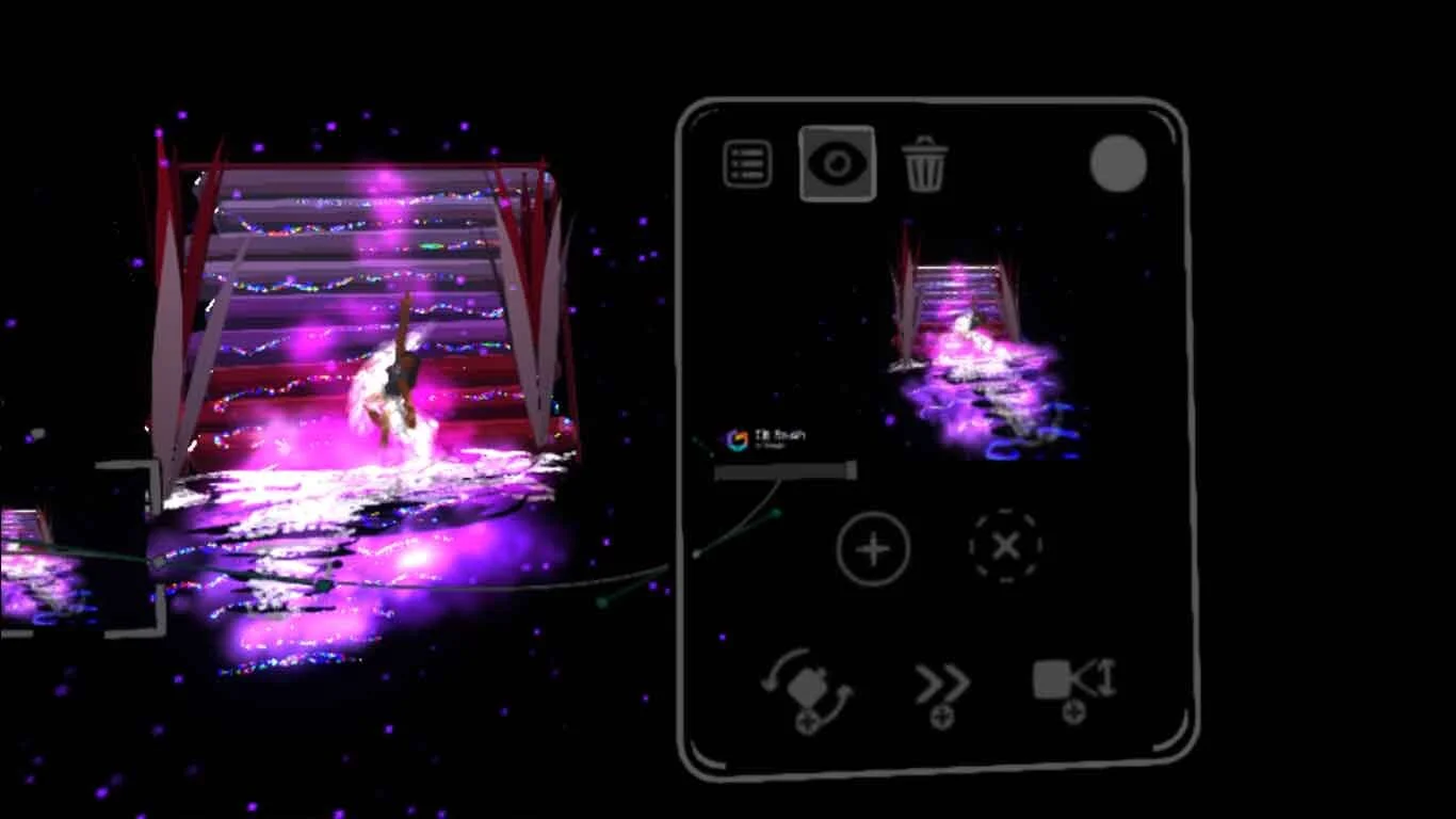 Camera Path Panel with non-active Record button and a Preview screen with Video playback timeline