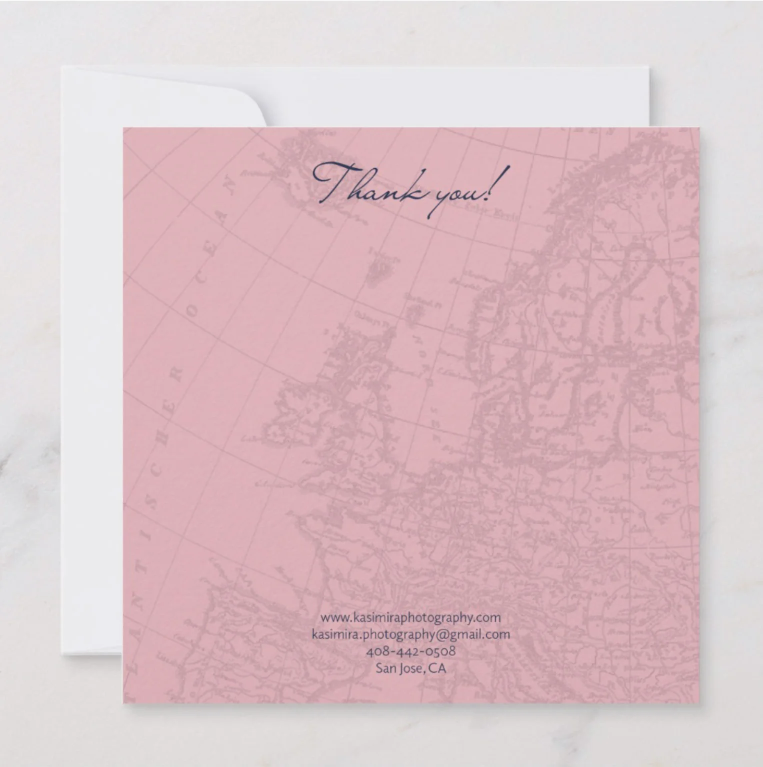 Kasimira Photography Thank You Cards, insert