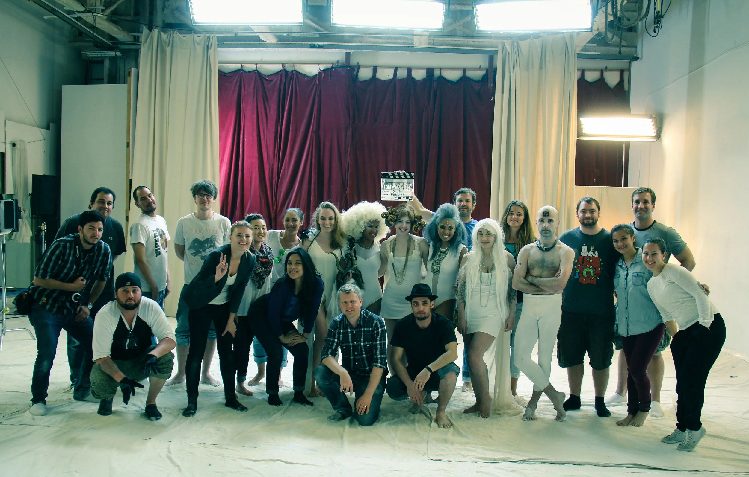 Our awesome film crew with me third from the left, middle row.