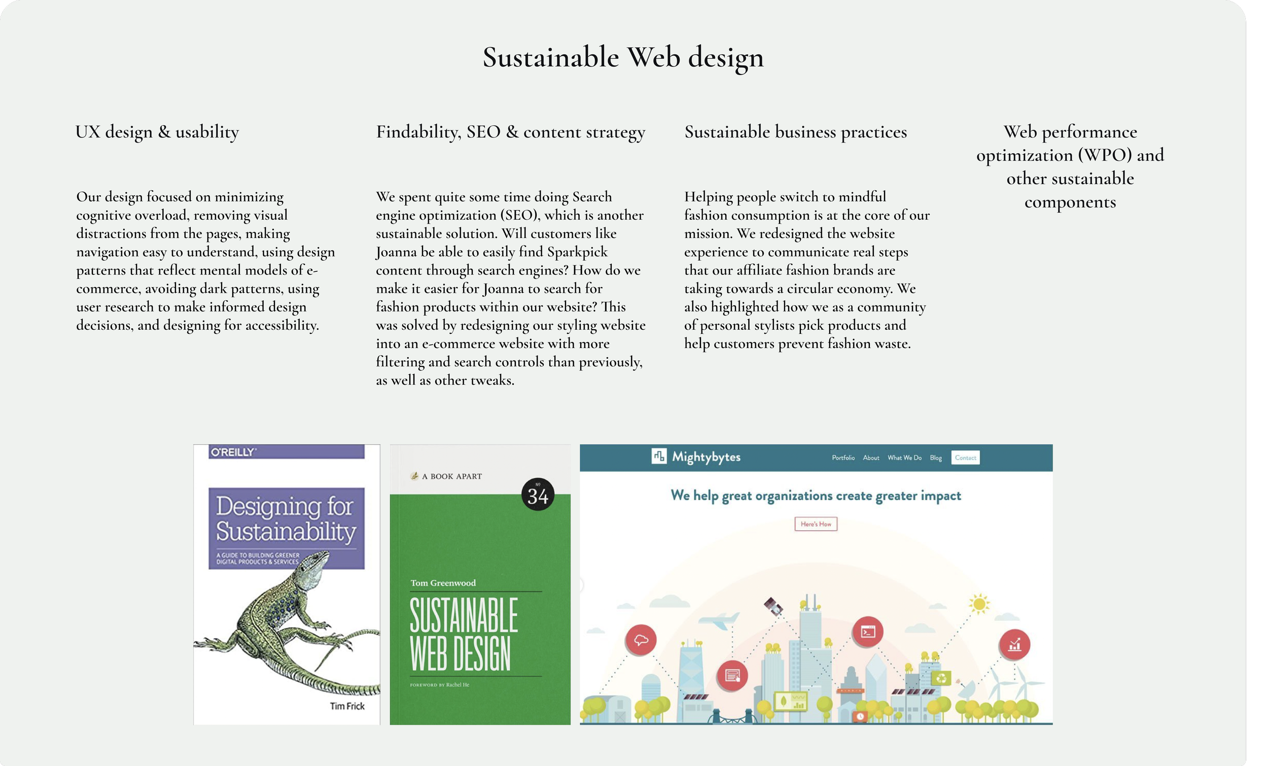Sparkpick project by MonicaMa_Sustainable Web design