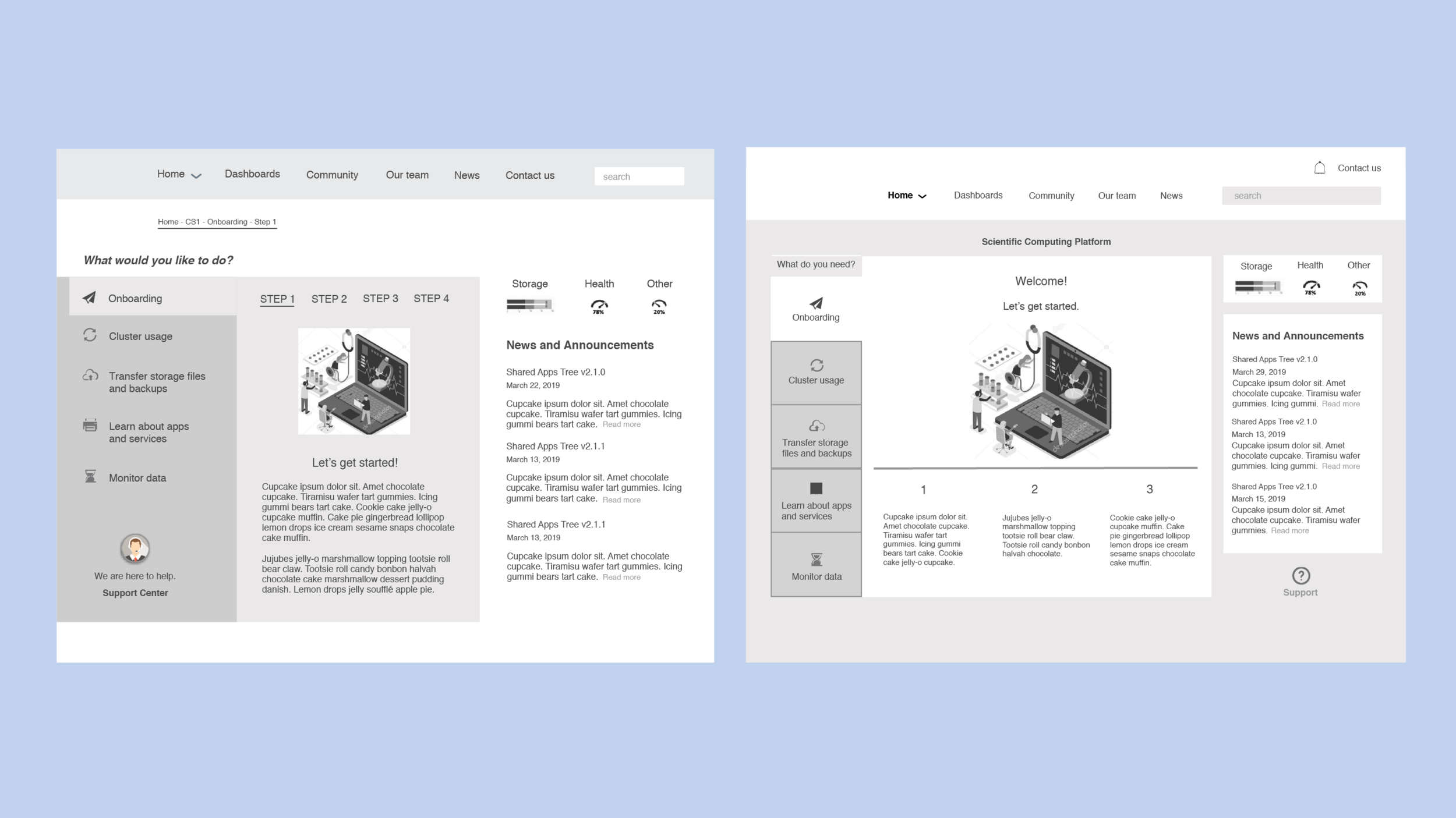Design Challenge 1. UX/UI Explorations
