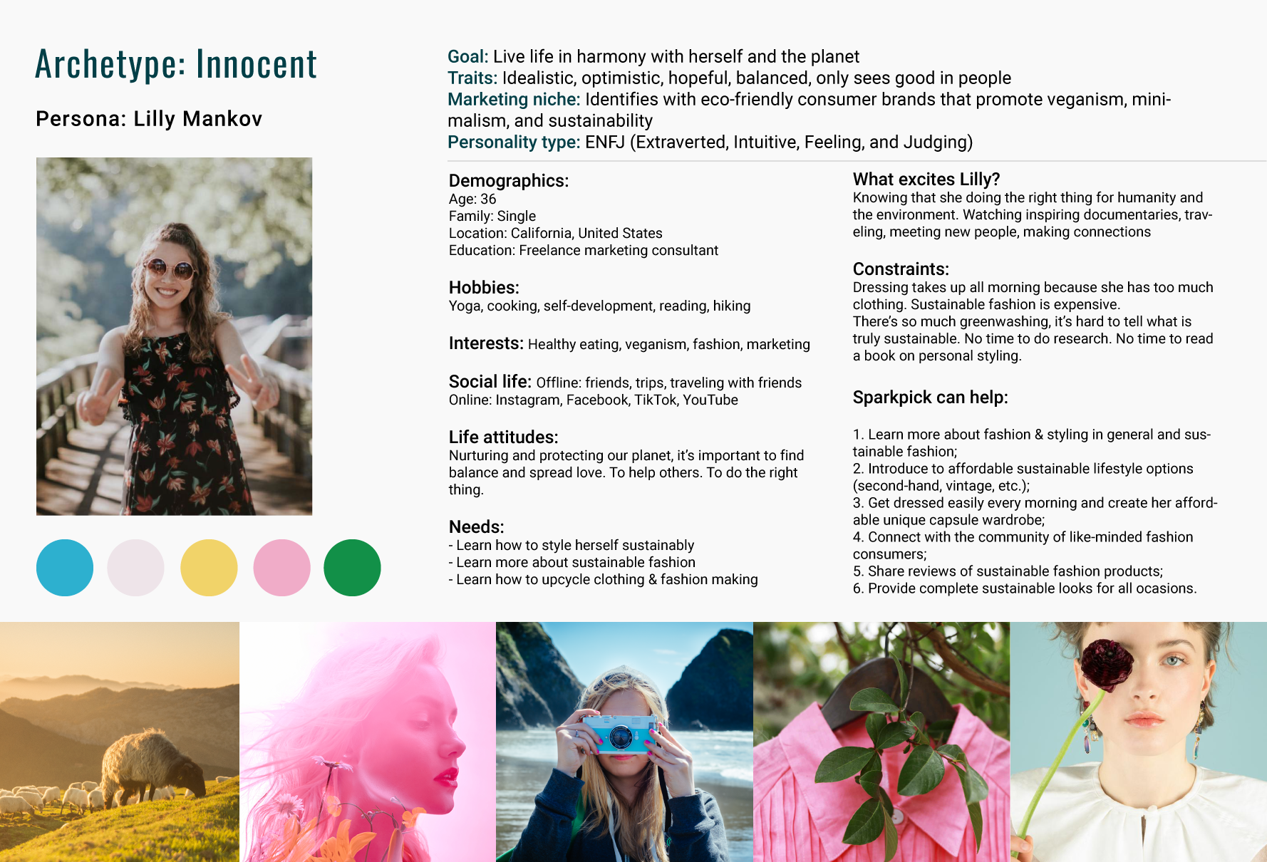 Sparkpick Design persona: Innocent archetype