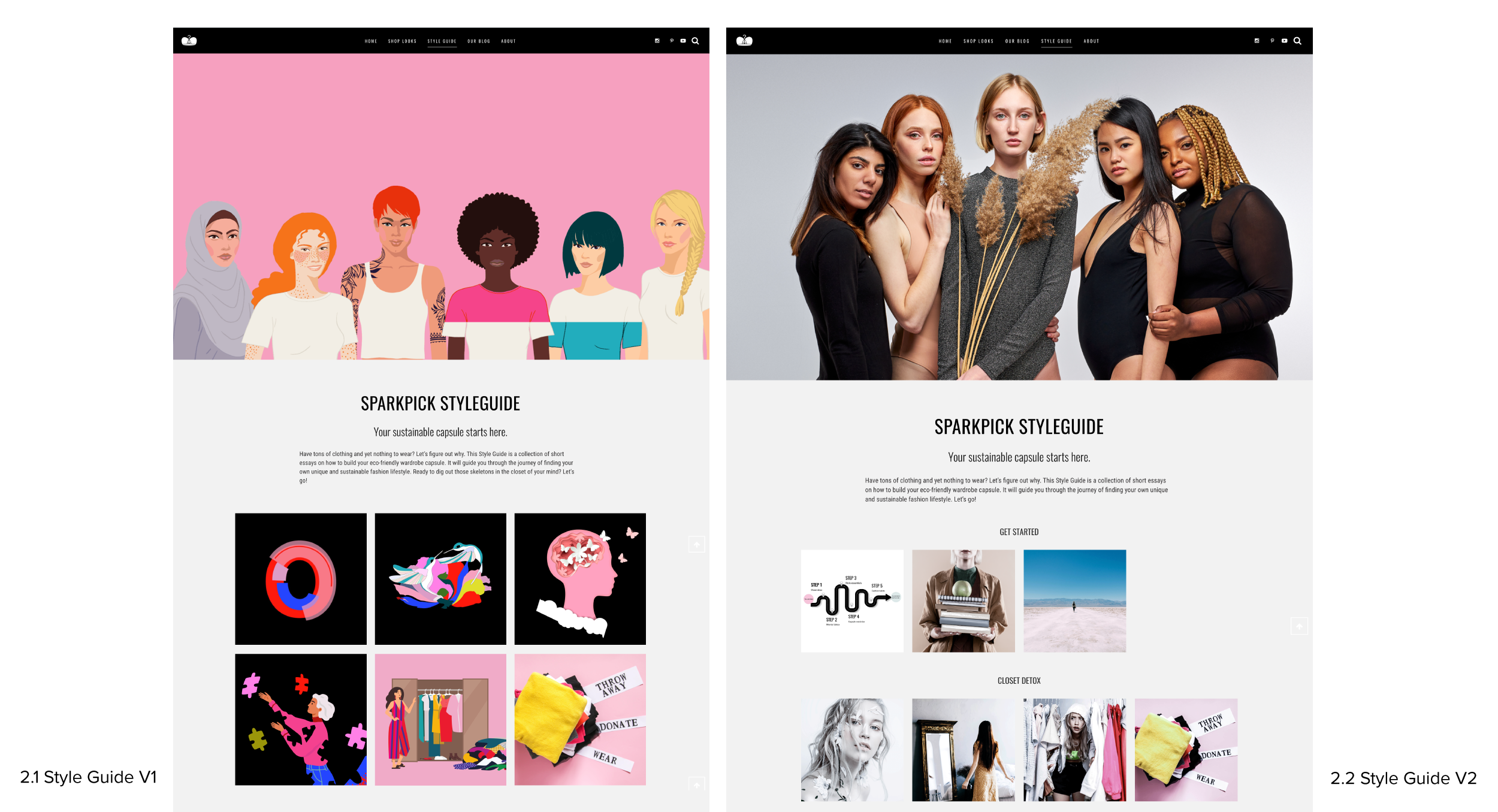 Sparkpick 2.0 Redesign: Illustrations were replaced with the images