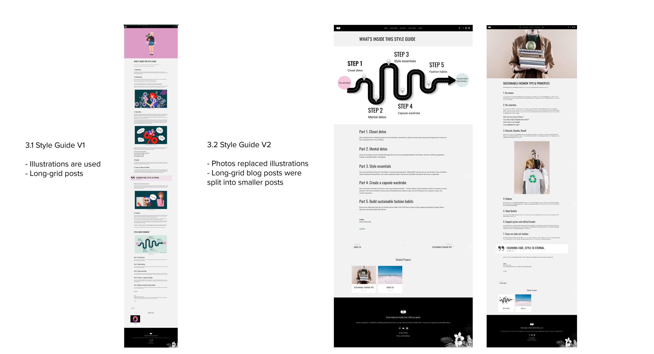 Sparkpick 2.0 Redesign: Content was trimmed, split into separate posts, and organized in sections