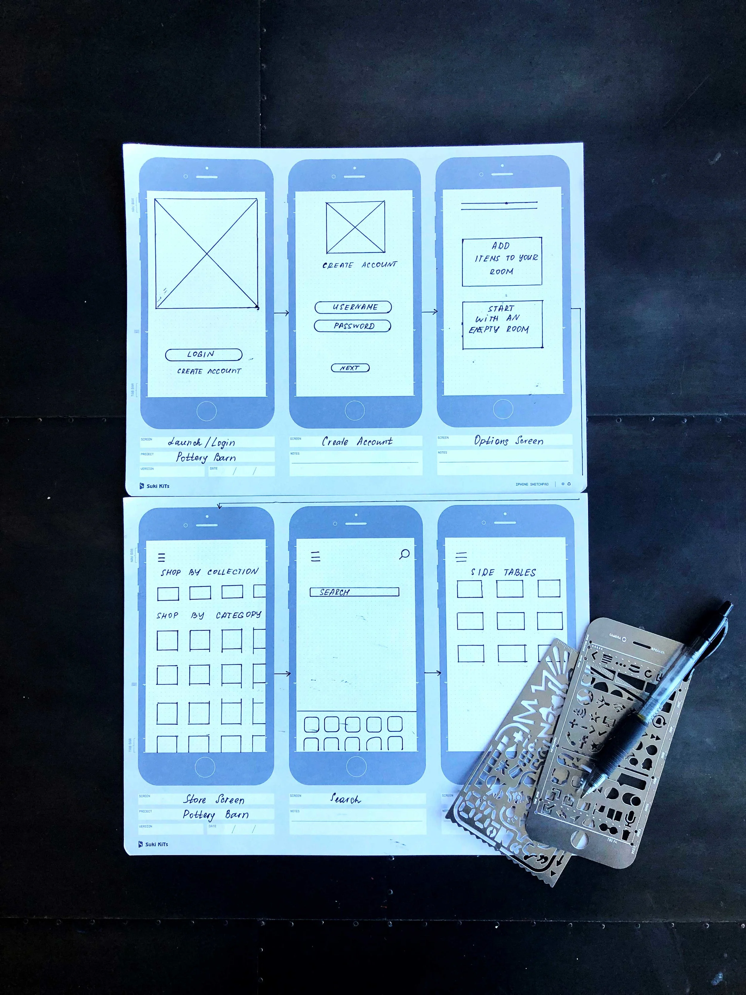 Some of new screens in sketches, 3D Room View