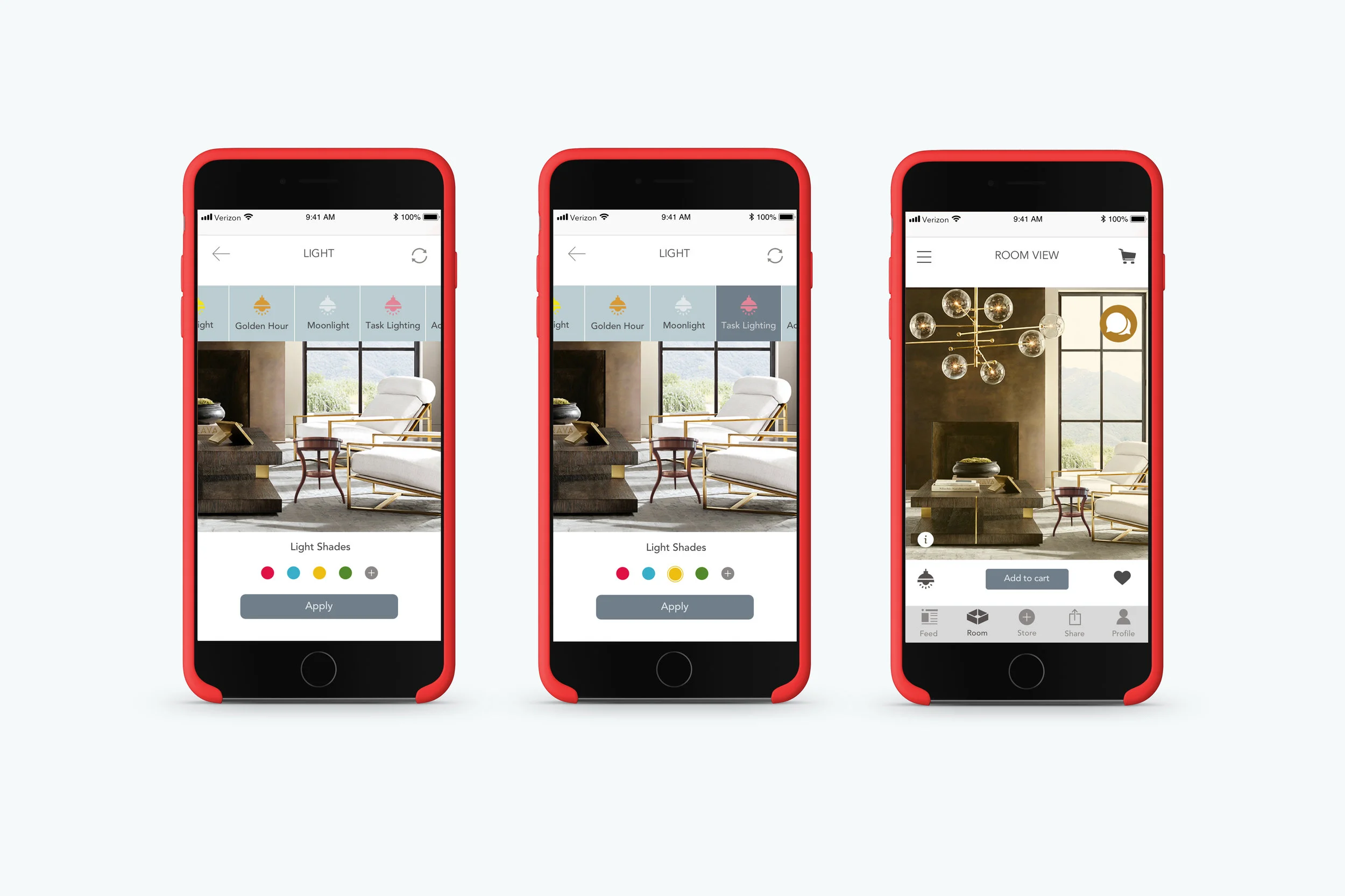 Light Setting feature, redesigned 3D Room View App