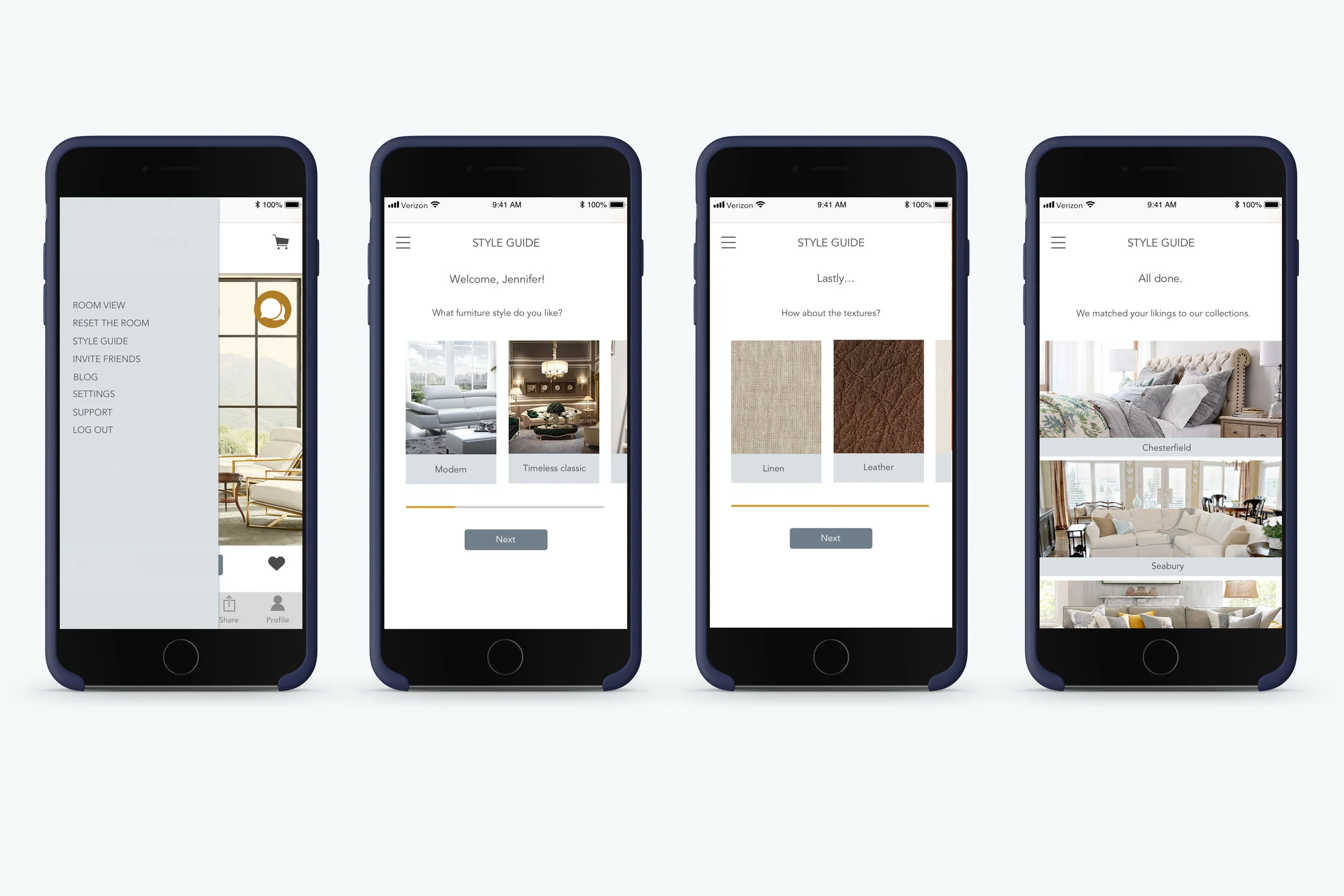 Style Guide feature, redesigned 3D Room View App