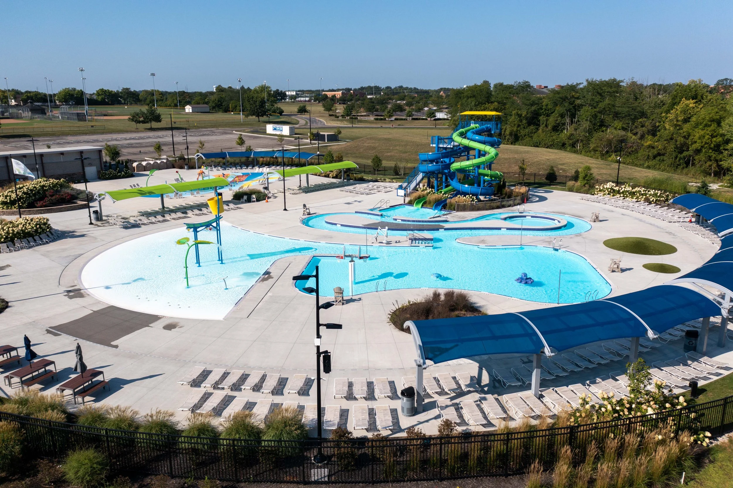 Mason aquatic center aerial photo in Mason, Ohio by Alert5Media