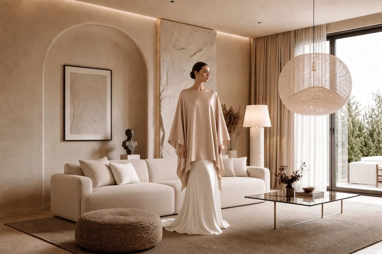 Vela Cape — Satin Silk