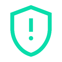 A shield icon with an exclamation mark inside.