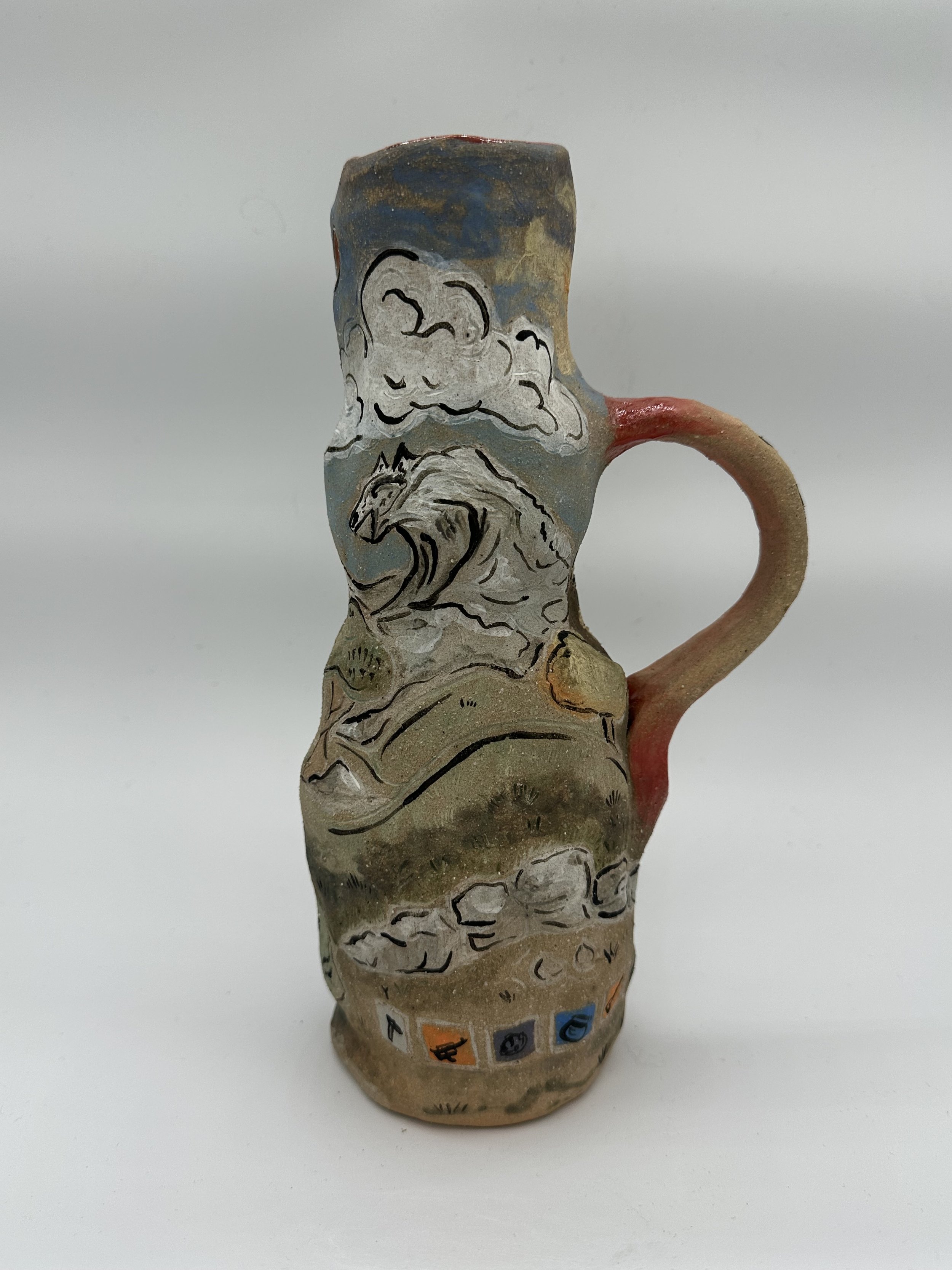 "Fortnite Jug - Chapter 6," 2026, Stoneware, Glaze, Underglaze