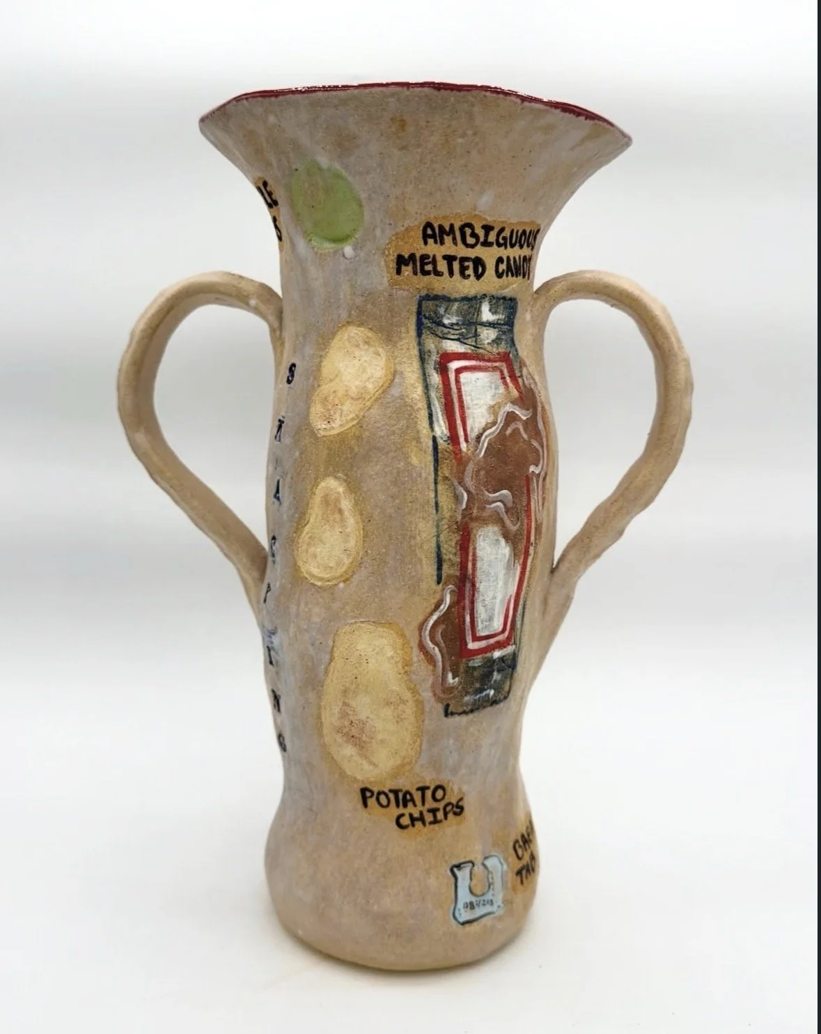 "Snackpot Jackpot," 2026, Stoneware, Glaze, Underglaze, Found Objects
