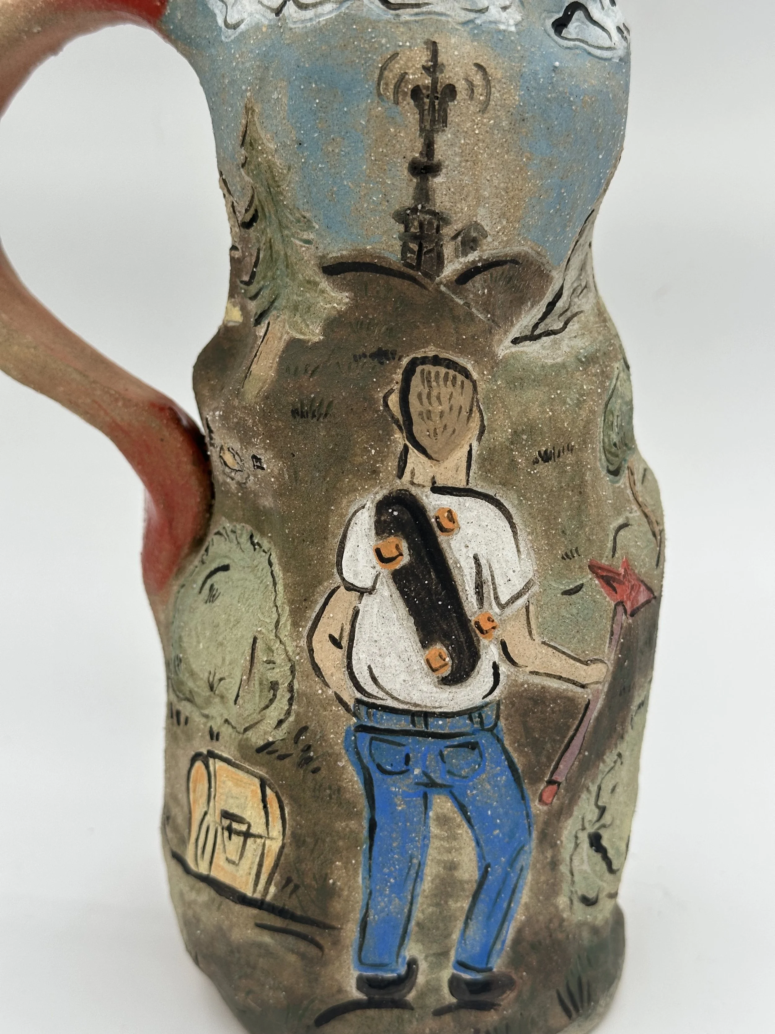 "Fortnite Jug - Chapter 6," 2026, Stoneware, Glaze, Underglaze