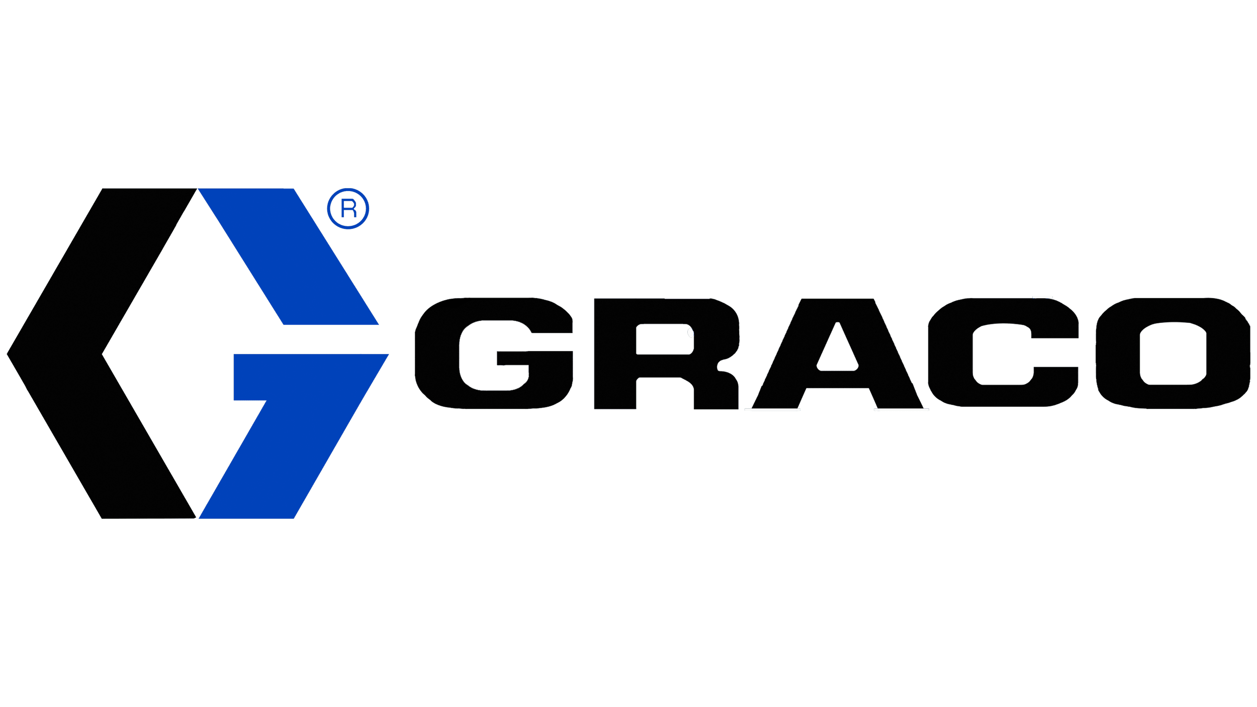 Logo of GRACO featuring a stylized hexagon with a blue and black color scheme and the word 'GRACO' in black bold letters.