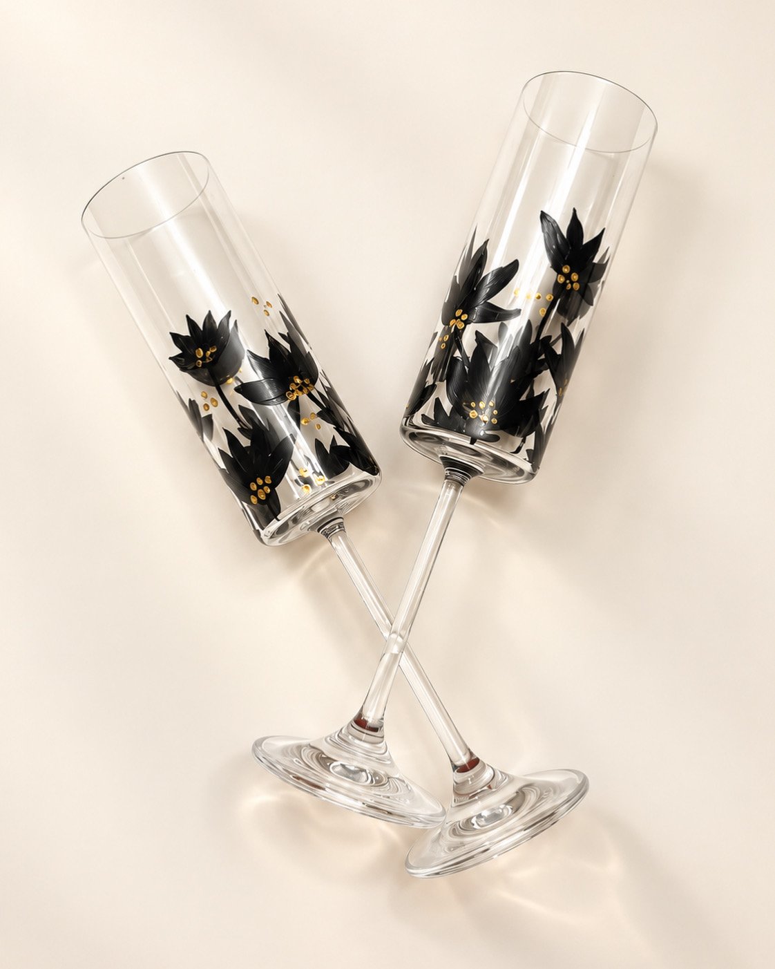 Champagne Flutes | Noir
