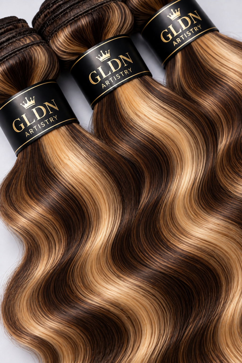 GLDN Champagne Highlight Body Wave Premium Virgin Hair Bundles