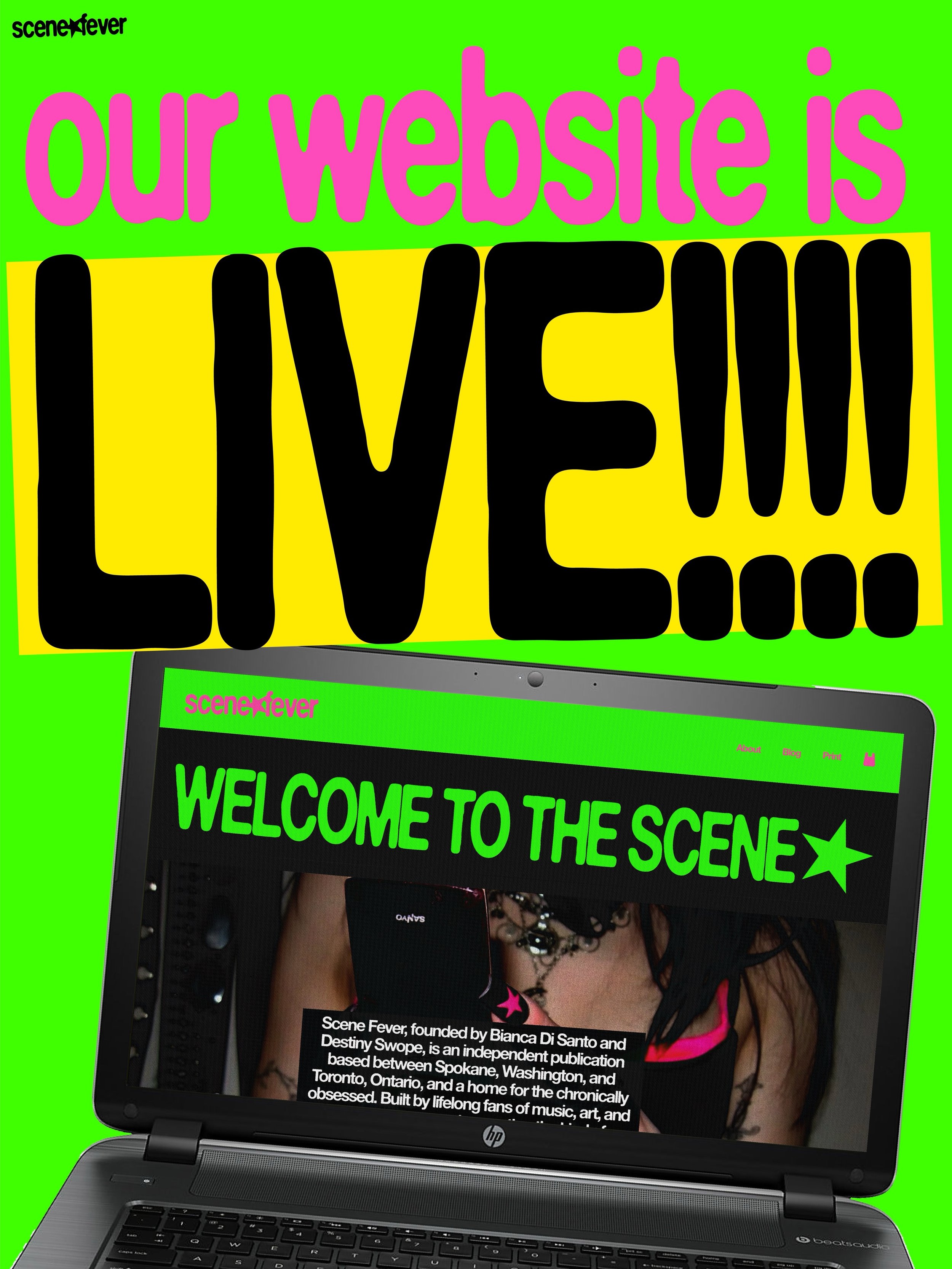 SCENE FEVER HAS A WEBSITE ٠࣪⭑ !!!

everything we have been obsessing over finally has a home of its own. our website is officially live, and we cannot wait to fill it with the music, people, stories, and moments that make the scene worth caring about