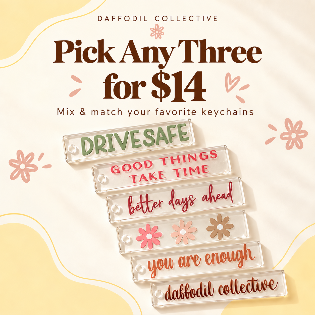 Keychain Mix & Match- Pick 3