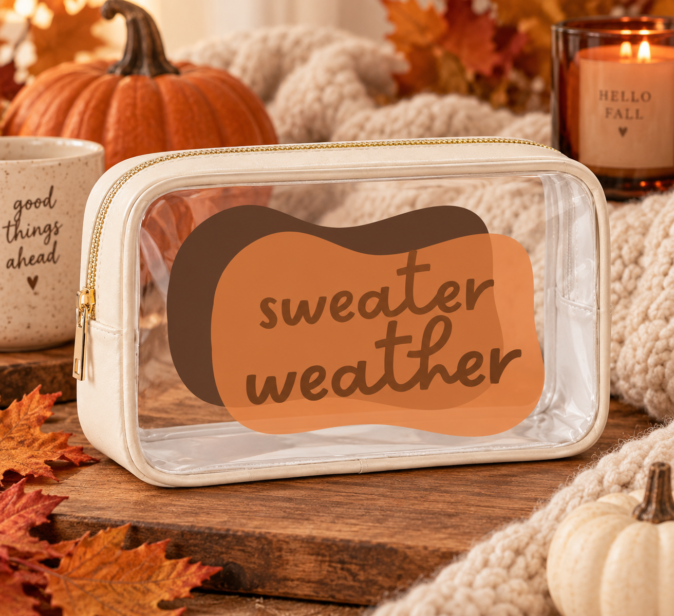 Sweater Weather Makeup Bag