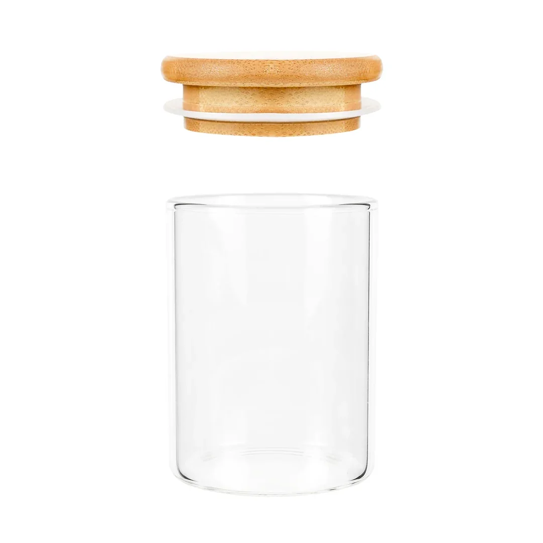 2oz Wood Lid Suction Glass Jars - 3.5 Grams - 200 Count