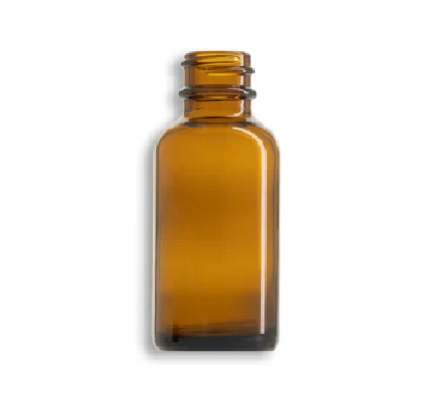 2 oz (30ml) Amber Glass Boston Round Bottle 20-400 neck finish-Pack of 80