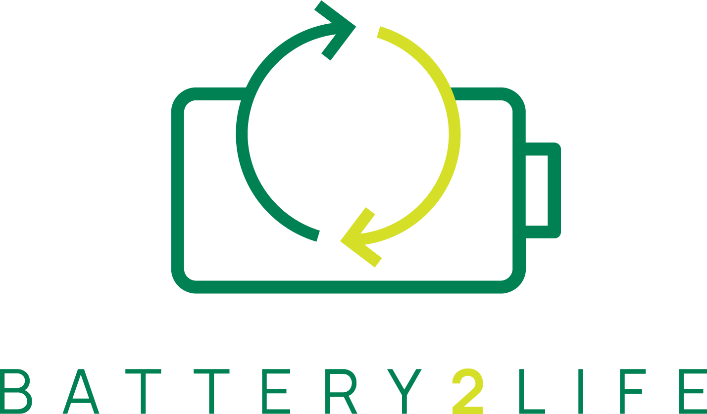 Logo featuring a camera outline with rotating arrows inside it, and the text "BATTERY 2 LIFE" below.