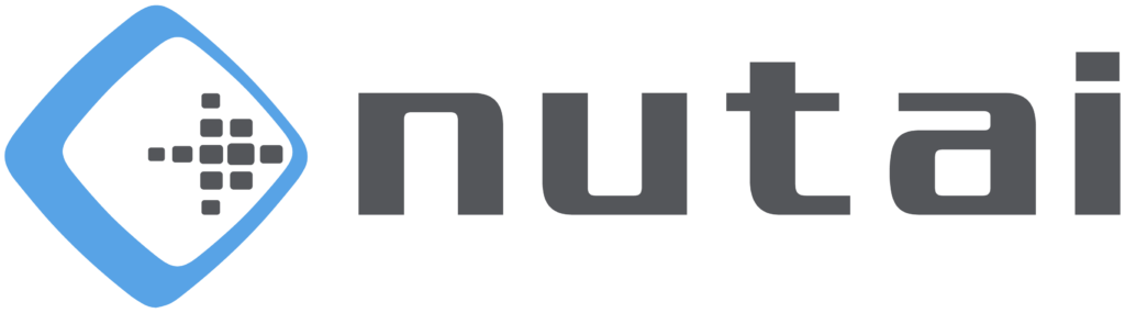 Nutai logo with a stylized blue and black diamond shape and the word 'nutai' in lowercase letters.