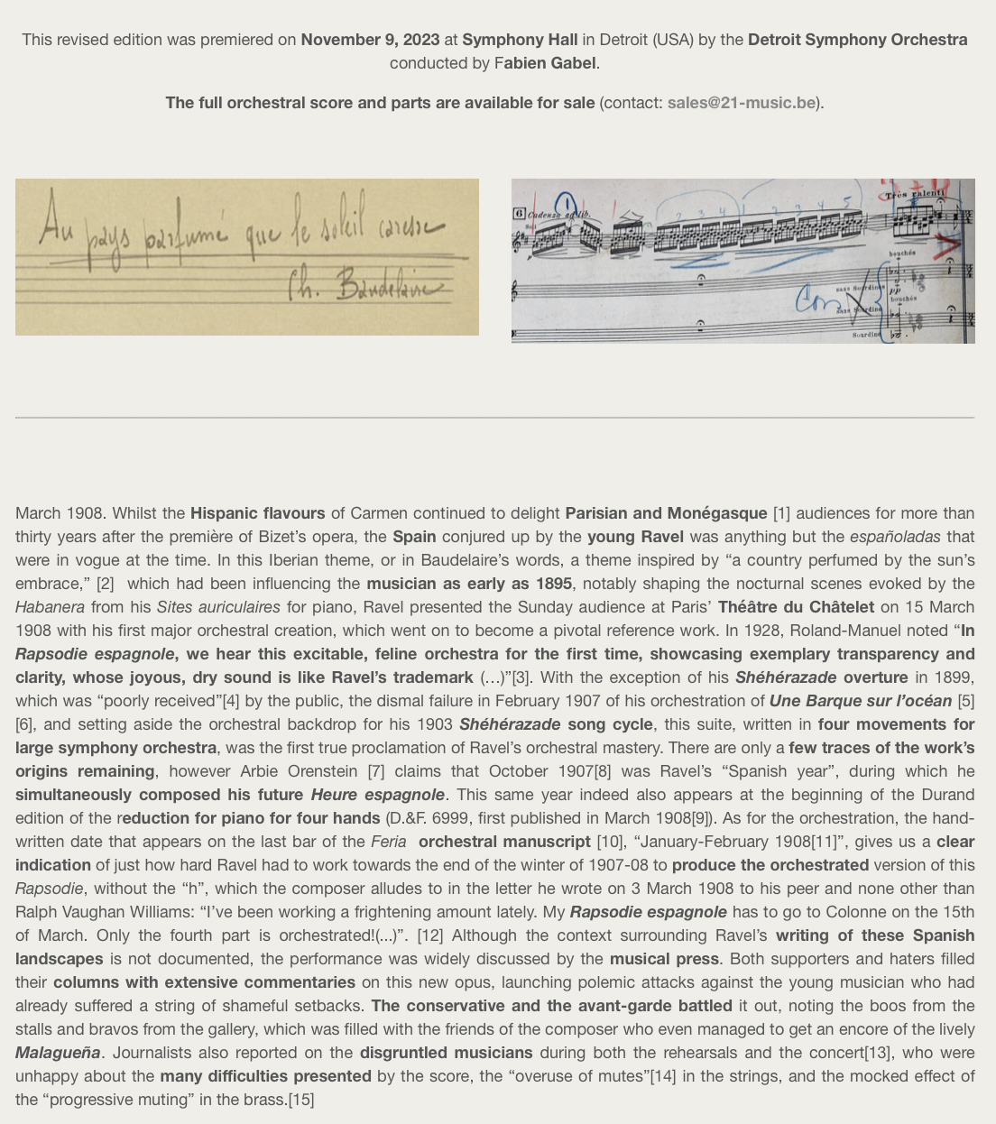 Handwritten note on music score page.