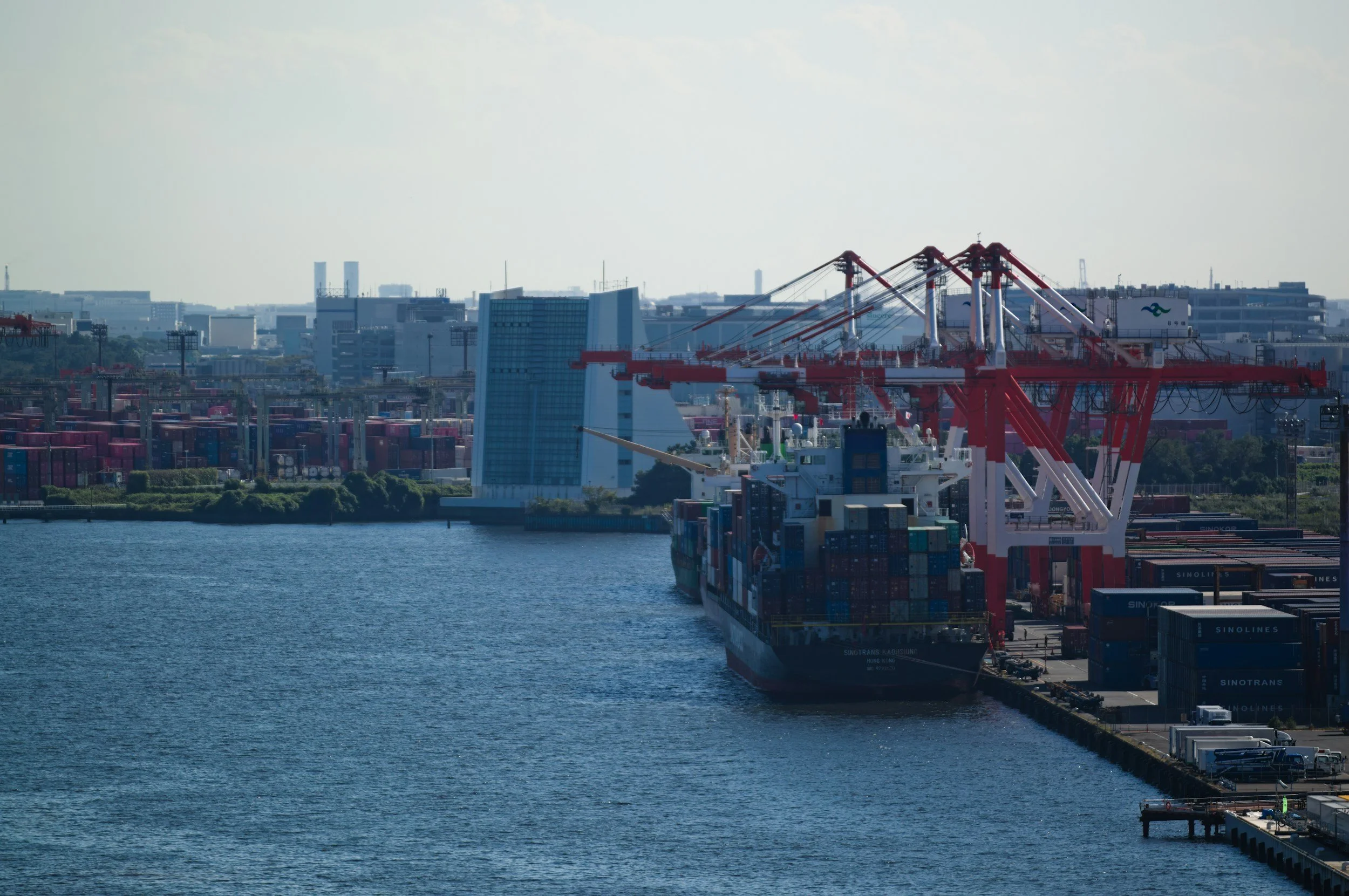 Container terminal at a Japanese port