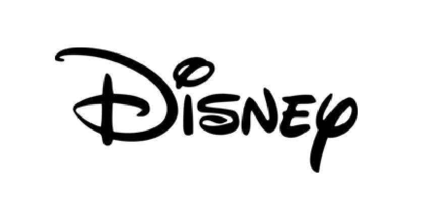 Disney Logo in schwarzer Schrift auf weißem Hintergrund.