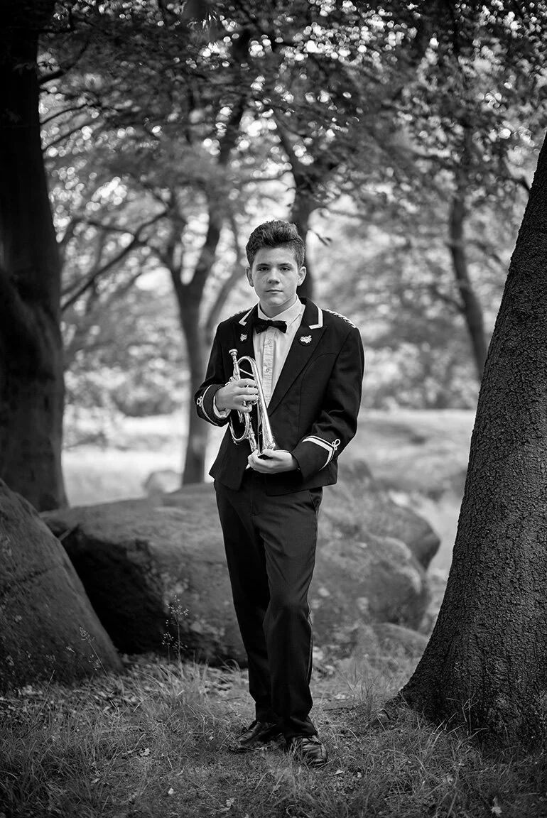  Documentary portraits of the Boarshurst Silver Band for the book and exhibition, Brass and Glass 