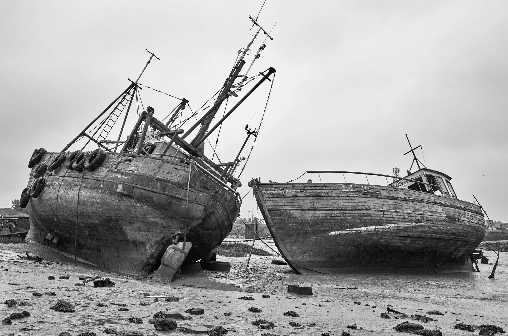 Fishing boats of bygone times.