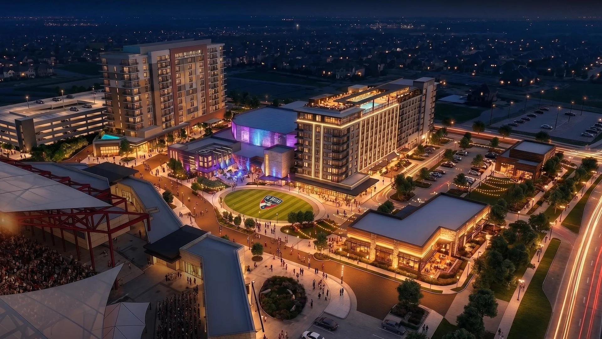A New District proposed Beside Toyota Stadium in Frisco texas
