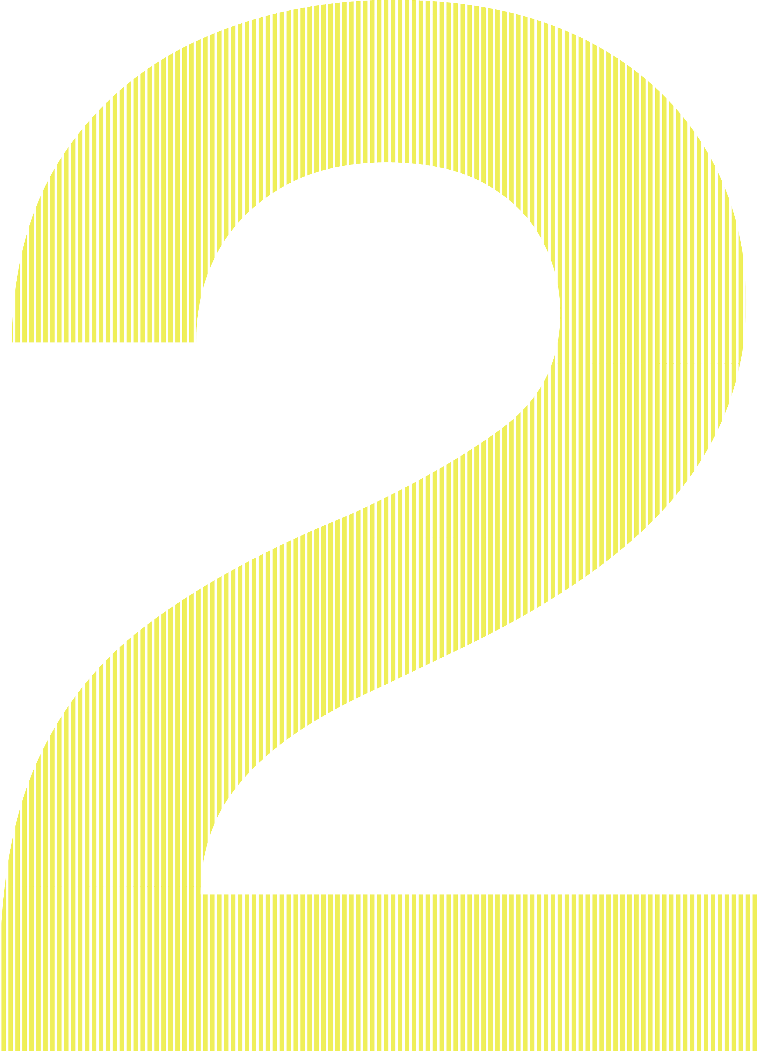 Close-up of a yellow number nine with vertical black lines on a transparent background.