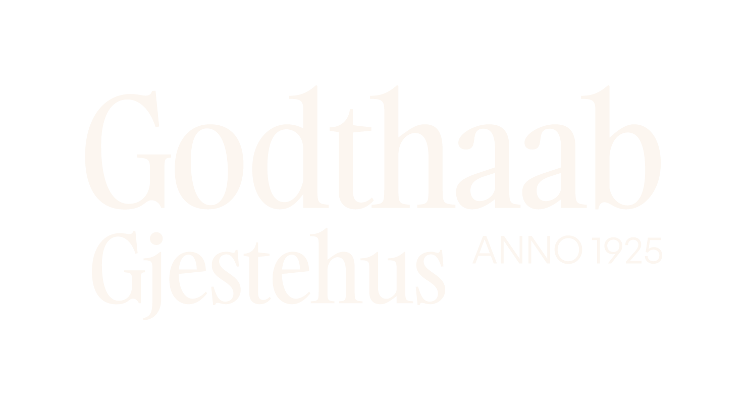 Tekst som sier 'Gothab Gjesthus 1925' på svart bakgrunn.