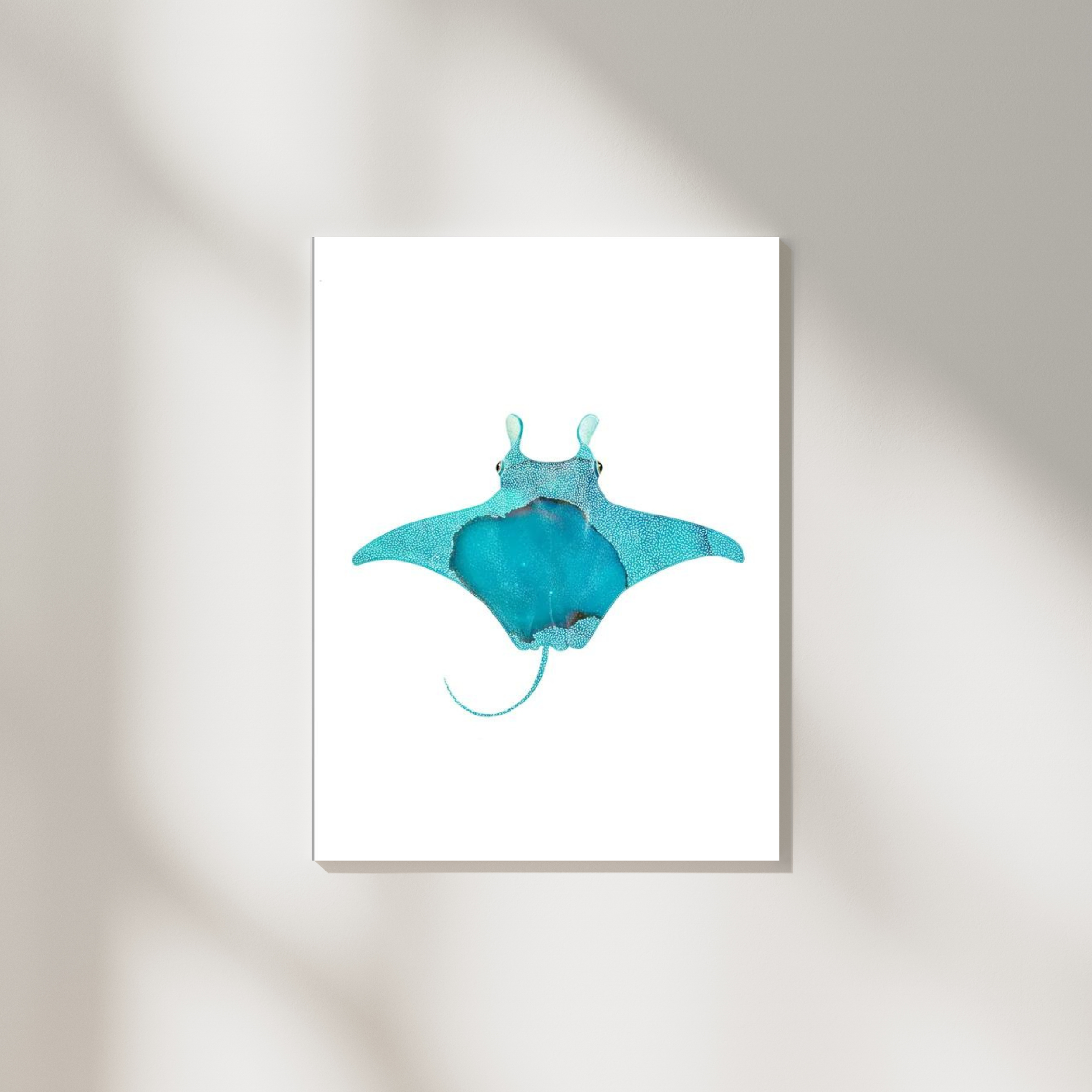 Blue Manta Ray Print