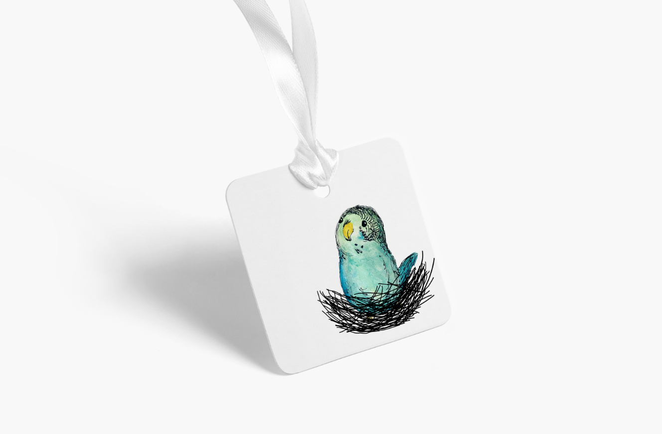 Budgie Gift Tag