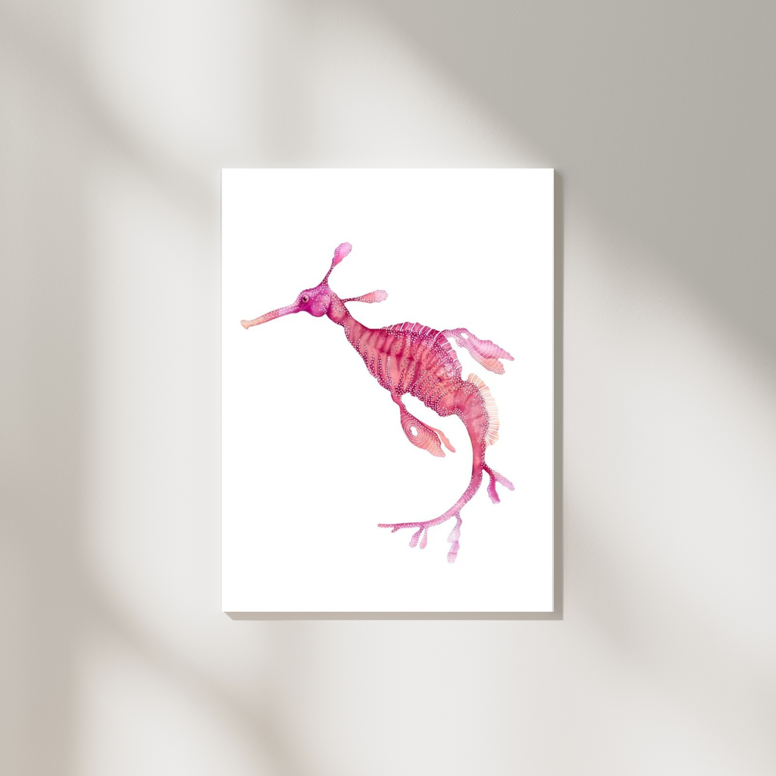 Pink Leafy Sea Dragon Print