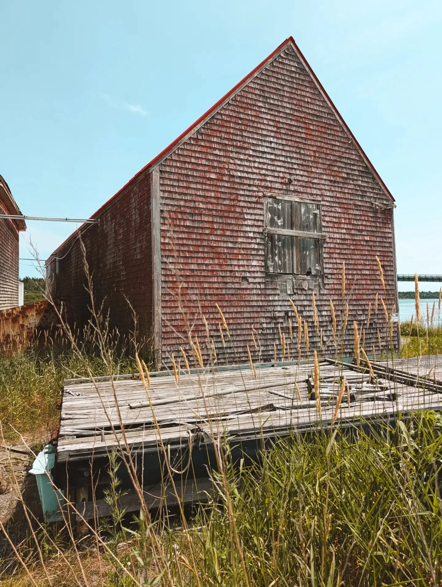 ​Salt air, tall grass, and the rustic charm of Lubec&rsquo;s old town. #travel #lubec #oldcharm #oldhouse #photography