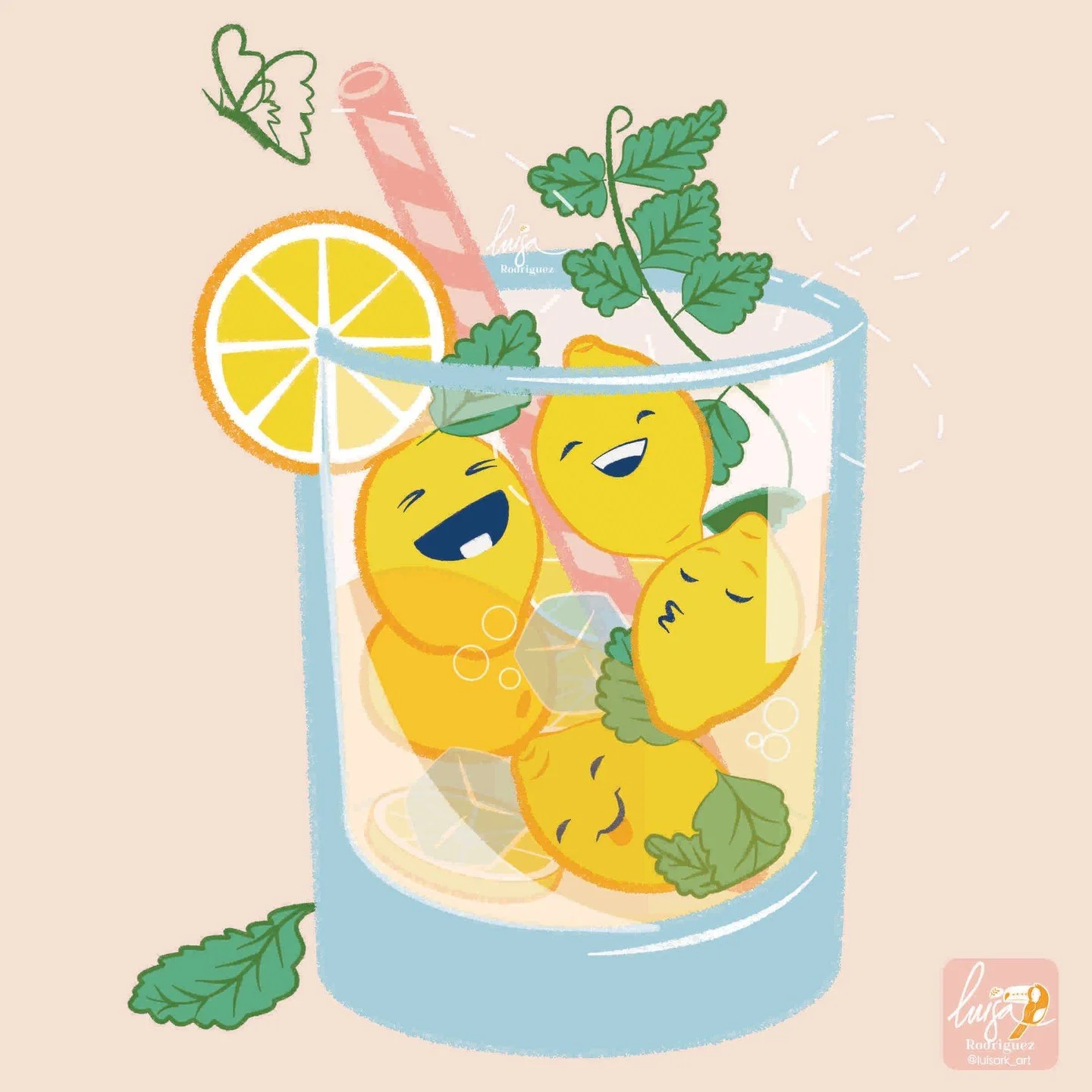 lemonade days!🍋🍹 . . #luisarkart #lemon #lemonillustration #lemonade #limonada #pattern #patterndesign #summer #summervibes