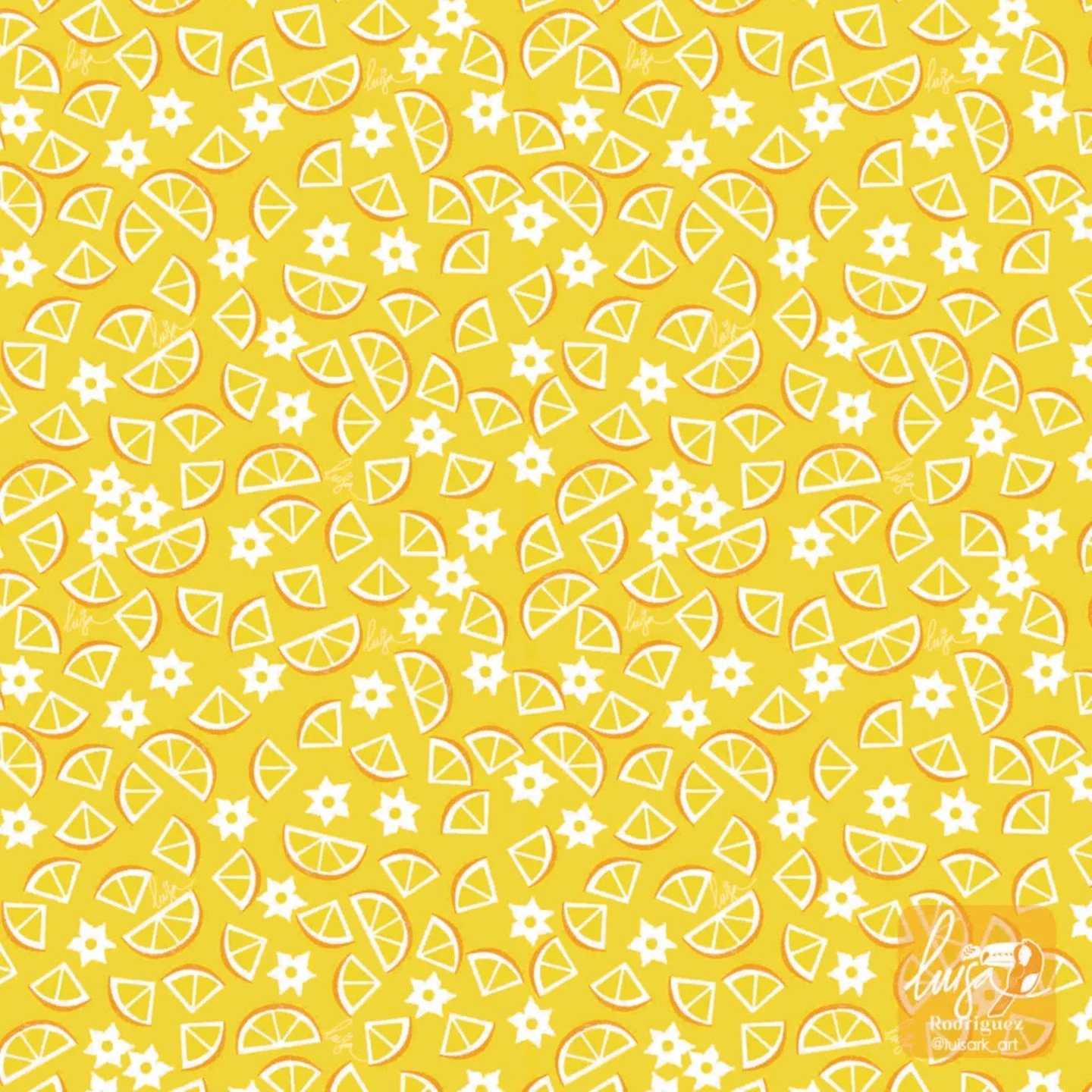 Lemons &amp; flowers for summer . . #luisarkart #lemon #lemonillustration #limon #pattern #patterndesign