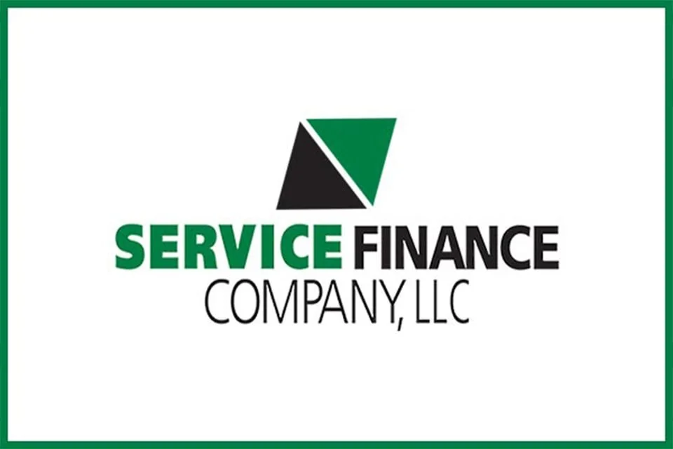 Logo of Service Finance Company LLC with a geometric green and black symbol above the company's name.