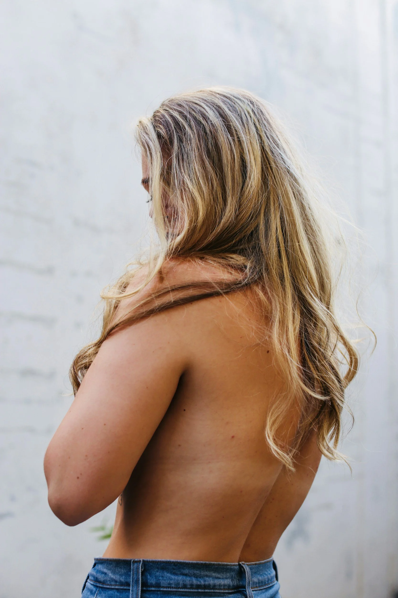 woman with spray tan